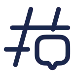 Hashtag Chat SVG Icon